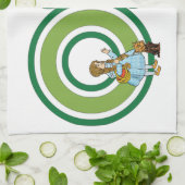 Vintager Assistent für Oz-Zeichen und Textbuchstab Geschirrtuch (Gefaltet)