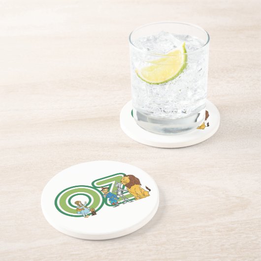 Vintager Assistent für Oz-Zeichen und Textbuchstab Getränkeuntersetzer (Seite)