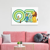 Vintager Assistent für Oz-Zeichen und Textbuchstab Leinwanddruck (Insitu (Wohnzimmer))