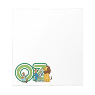 Vintager Assistent für Oz-Zeichen und Textbuchstab Notizblock