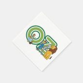 Vintager Assistent für Oz-Zeichen und Textbuchstab Serviette (Ecke)