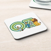 Vintager Assistent für Oz-Zeichen und Textbuchstab Untersetzer (Linke Seite)