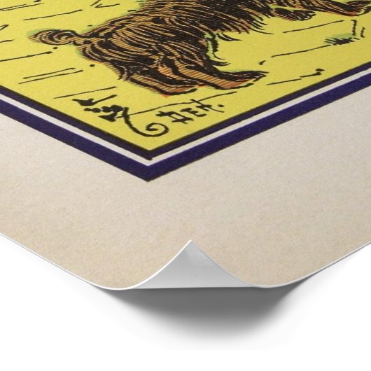 Vintager Assistent von OZ Poster - 1900 (Ecke)