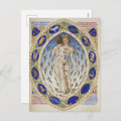 Vintager Astrologischer Kalender Gruß Feiertagspostkarte (Vorne/Hinten)