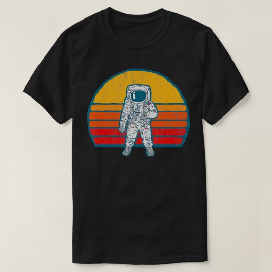 Vintager Astronaut Space Retro 80er Throwback T-Shirt (Design vorne)
