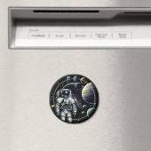 Vintager Astronaut und Planeten Magnet (In Situ (Geschirrspüler))