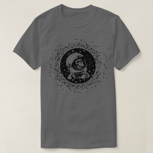 Vintager Astronauten-Affen-T - Shirt (Design vorne)