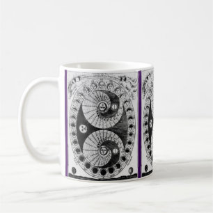 Vintager Astronomie Kircher Lunation Kaffeetasse
