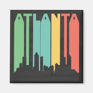 Vintager AtlantaCityscape Magnet