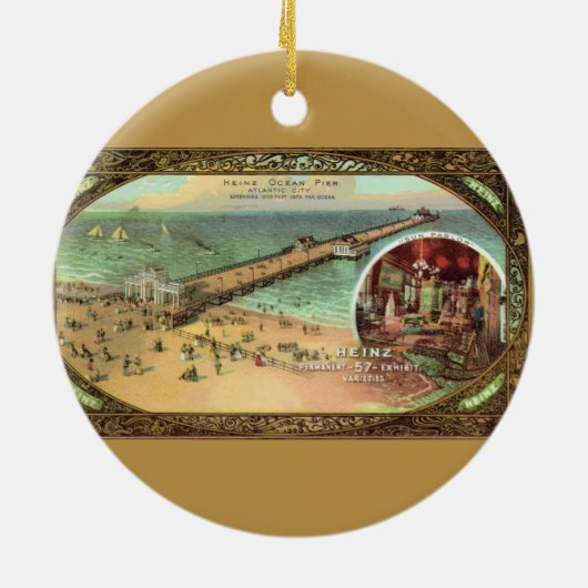 Vintager Atlantischer Stadtpfeifer Keramikornament (Hinten)