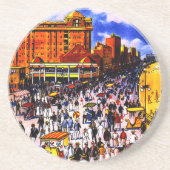 Vintager atlantischer Stadtverkehr Getränkeuntersetzer (Vorne)