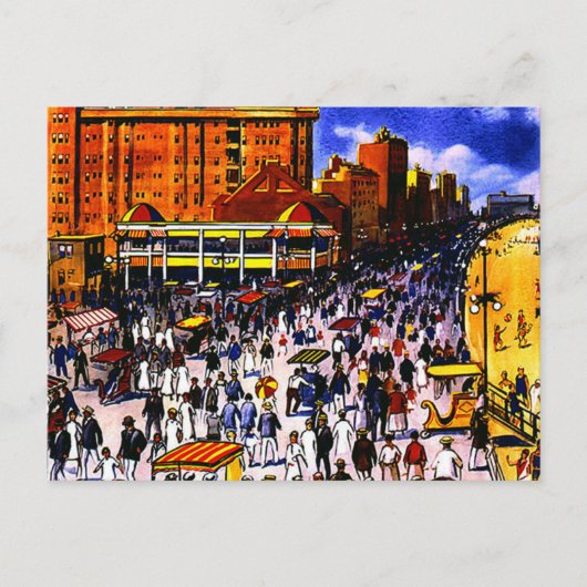 Vintager atlantischer Stadtverkehr Postkarte (Vorderseite)