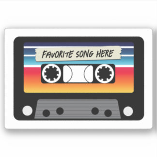 Vintager Aufkleber aus Cassette, kundenspezifisch 
