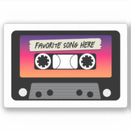 Vintager Aufkleber aus Cassette, kundenspezifisch 
