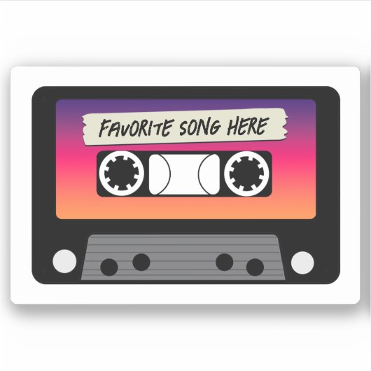 Vintager Aufkleber aus Cassette, kundenspezifisch  (Vorderseite)