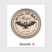 Vintager Aufkleber für Batttrank aus Wolle (Blatt)