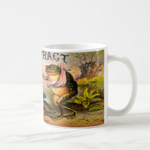 Vintager Aufkleber für Teich-Auszug Kaffeetasse