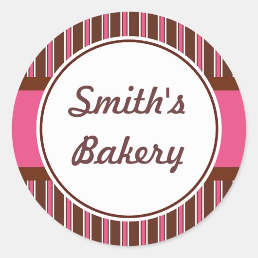 Vintager Aufkleber mit Streifen (Vorderseite)