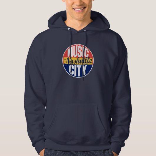 Vintager Aufkleber Nashvilles Hoodie (Vorderseite)