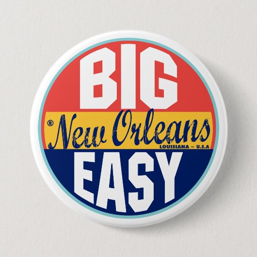 Vintager Aufkleber New Orleans Button (Vorderseite)