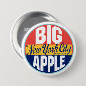 Vintager Aufkleber New York Button (Vorne & Hinten)