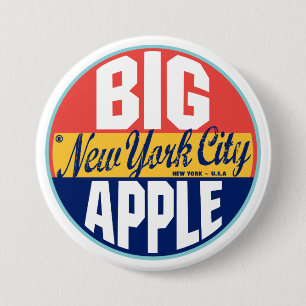 Vintager Aufkleber New York Button