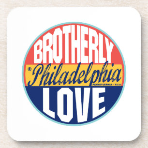 Vintager Aufkleber Philadelphias Untersetzer