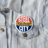 Vintager Aufkleber Pittsburghs Button (Beispiel)