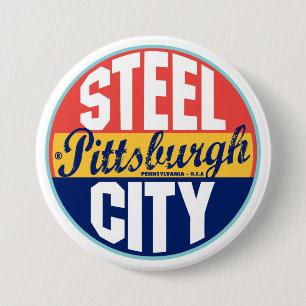 Vintager Aufkleber Pittsburghs Button