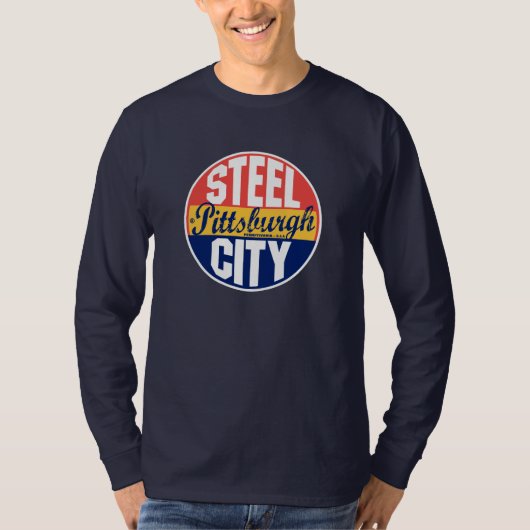 Vintager Aufkleber Pittsburghs T-Shirt (Vorderseite)