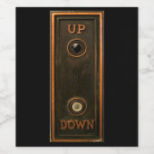 Vintager Aufzugsknopfplatte Metall Messing antike Weinetikett (Einzelnes Label)