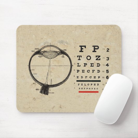 Vintager Augenarzt Mousepad (Mit Mouse)
