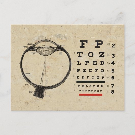 Vintager Augenarzt Postkarte (Vorderseite)