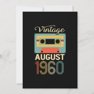 Vintager August 1960 60. Geburtstag 60 Jahre Gesch Einladung