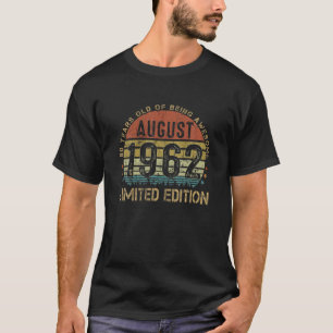 Vintager August 1962 60Geburtstag Retro 60 Jahre T-Shirt