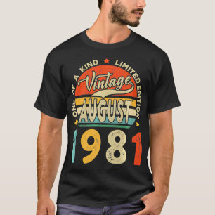 Vintager August 1981 40. Geburtstag Limited Editio T-Shirt