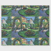 Vintager August - Bild von Macke Garden Geschenkpapier (Flach)
