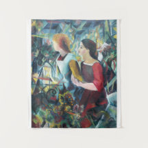 Vintager August Mache Two Girls