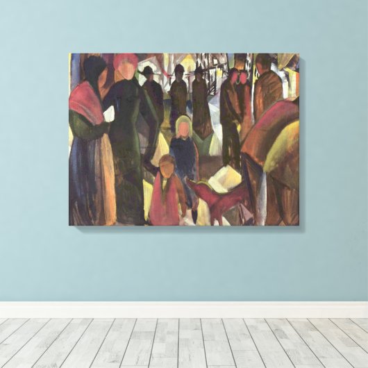 Vintager August Macke Farewell Leinwanddruck (Insitu (Holzboden))