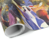 Vintager August Macke Girl Geschenkpapier (Rolleneckpunkt)