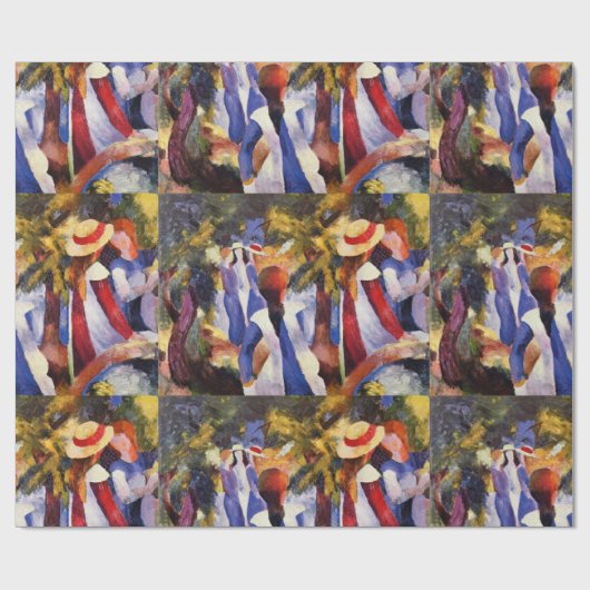 Vintager August Macke Girl Geschenkpapier (Flach)