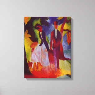 Vintager August Macke People by Blue Lake Leinwanddruck