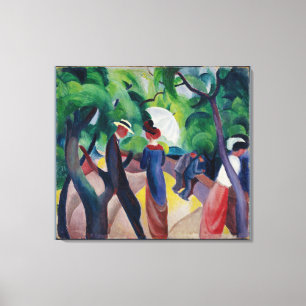 Vintager August - Macke Promenade Leinwanddruck
