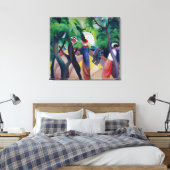 Vintager August - Macke Promenade Leinwanddruck (Insitu (Schlafzimmer))