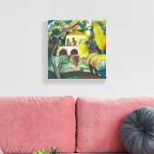 Vintager August Macke Rokoko Leinwanddruck (Insitu (Wohnzimmer))