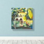 Vintager August Macke Rokoko Leinwanddruck (Insitu (Holzboden))