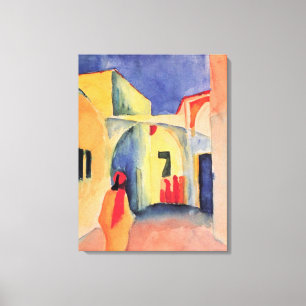 Vintager August Macke View in eine Lane Leinwanddruck