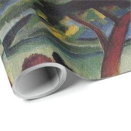 Vintager August Macke Wanderer am See Geschenkpapier