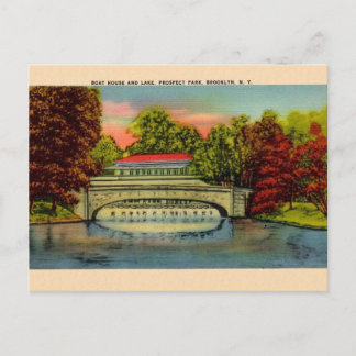 Vintager Ausblick Park Brooklyn New York Postcard Postkarte