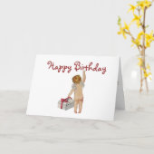 Vintager Ausdruck-Geburtstag Karte (Gelbe Blume)